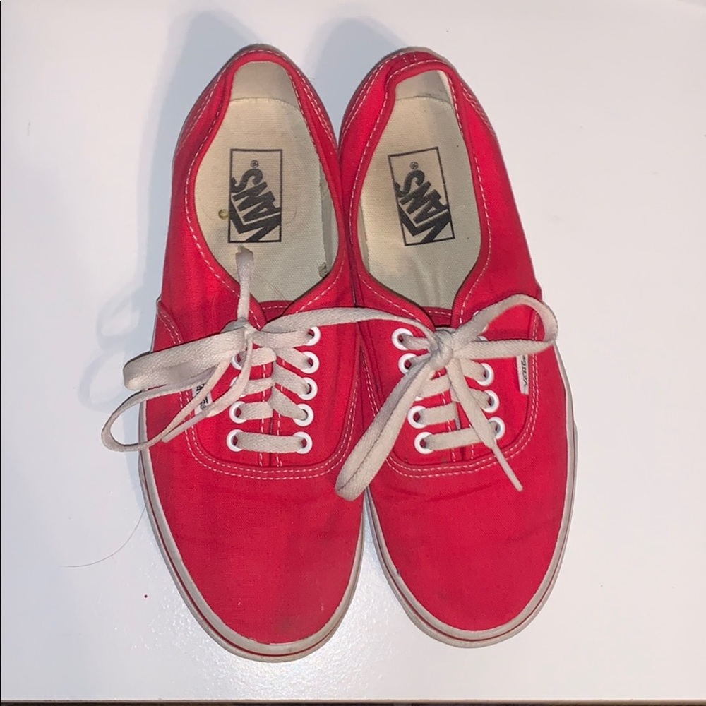 Red Authentic Vans